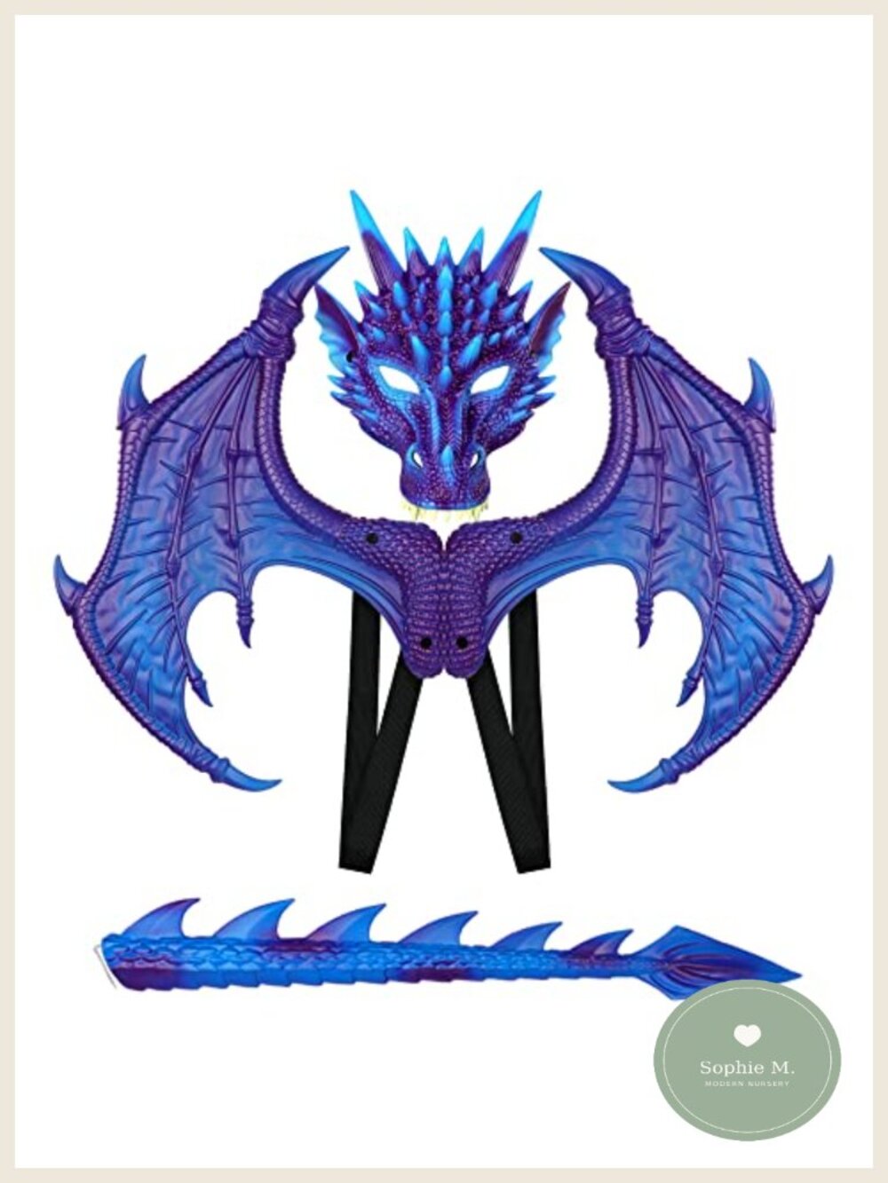 Kids Dragon Costume Set with Mask Wings Tail Halloween Cosplay